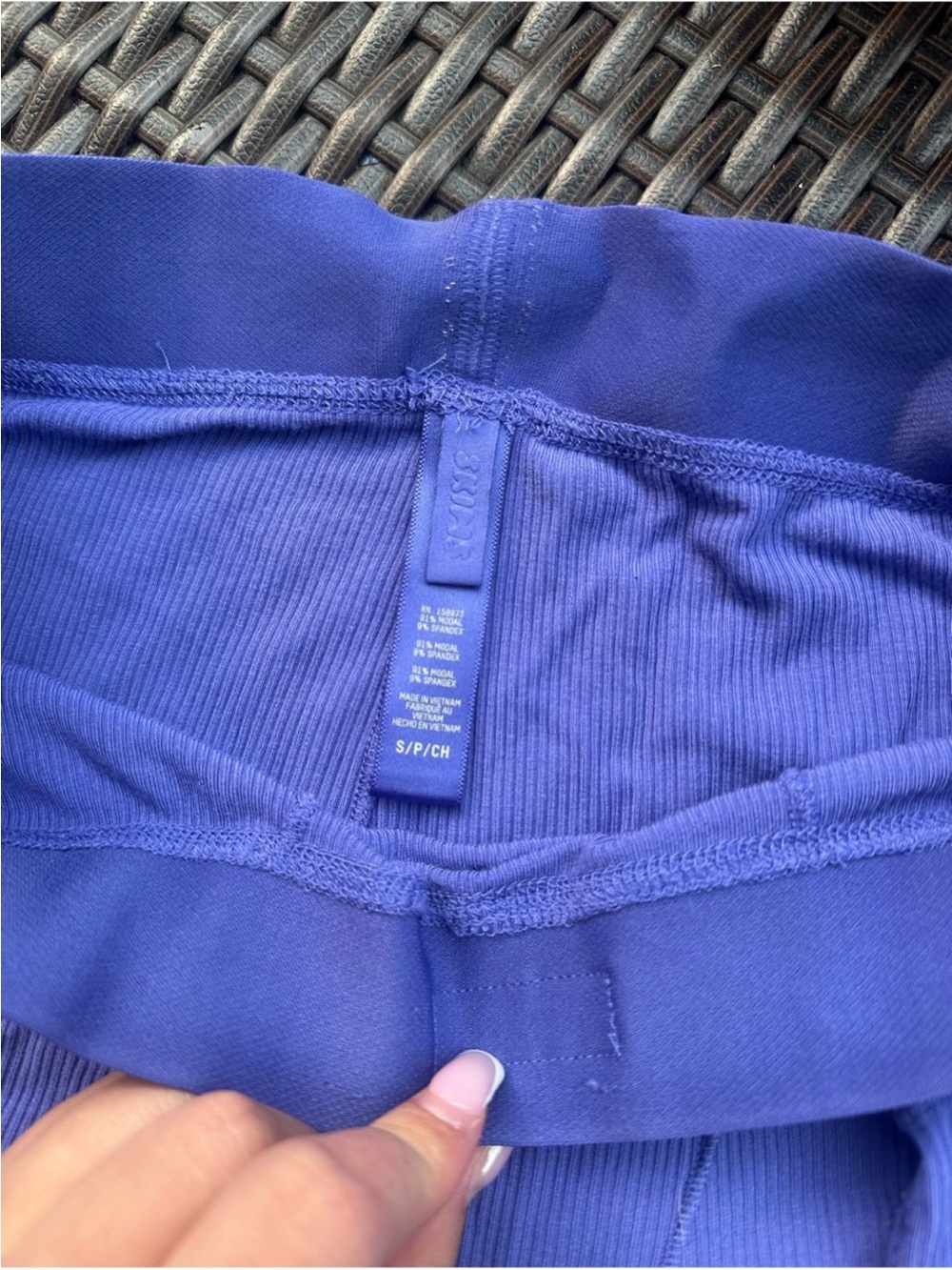 SKIMS Lavender Ribbed Tank & Shorts Sleep Set - Picture 4 of 5